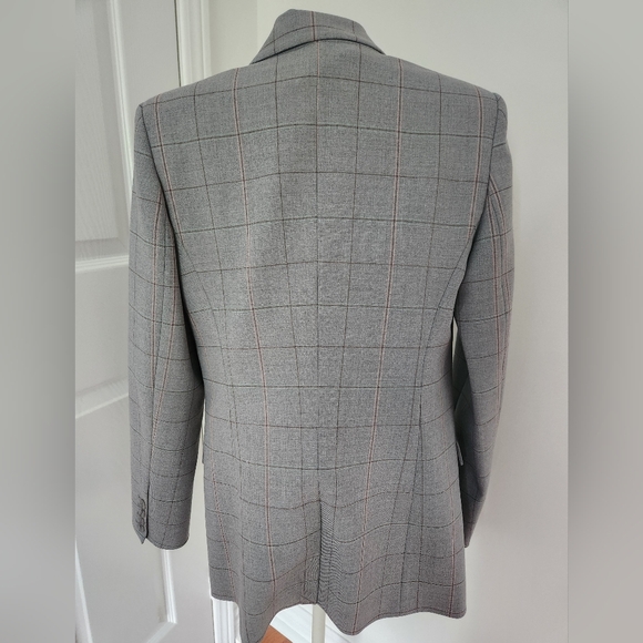 Maje Wool blend twill suit blazer grey pink size 8 never worn - Picture 7 of 7